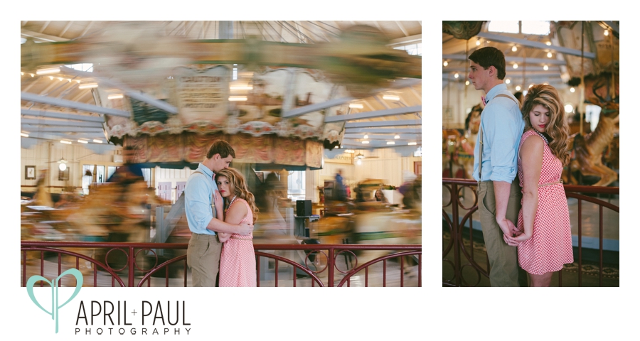 Carousel Engagement Photography in Meridian, MS