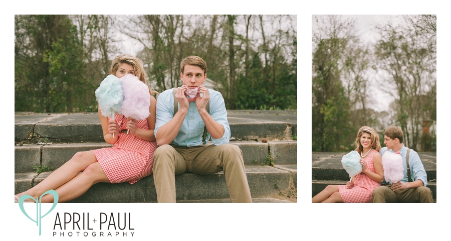 Meridian, MS Engagement Shoot with Cotton candy