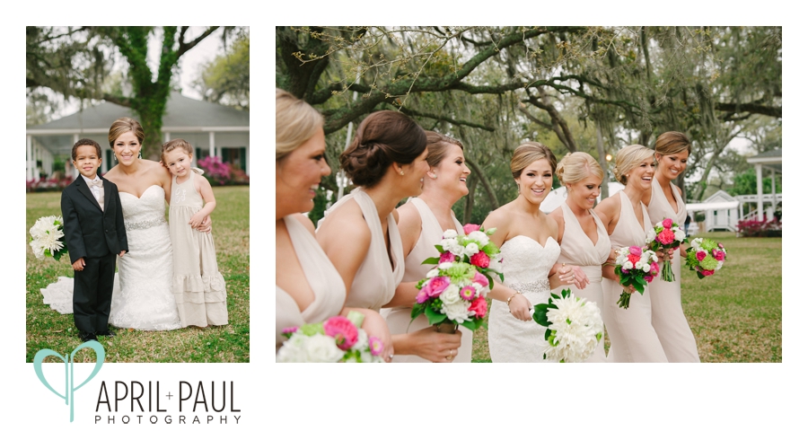 Bridal party at The Old Place in Gautier, MS