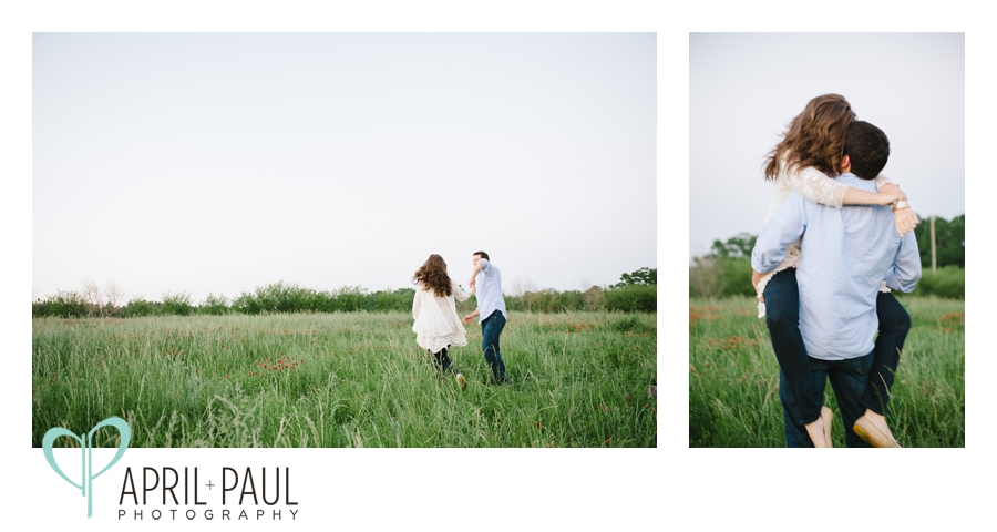 Couple dancing in a field in Mississippi with April + Paul Photography