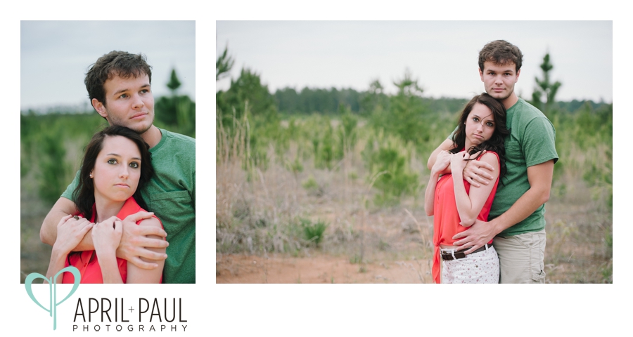 Spring Engagement Photography in a Field in Hattiesburg, MS