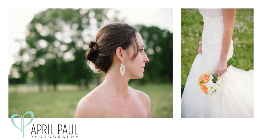 Mississippi Bridal Portraits with peach bouquet