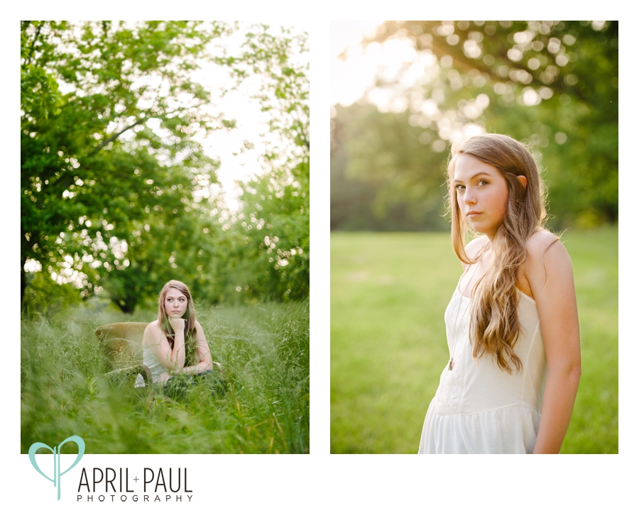 Senior Portraits in a field in Hattiesburg, MS with Mississippi Senior Portrait Photographers April + Paul