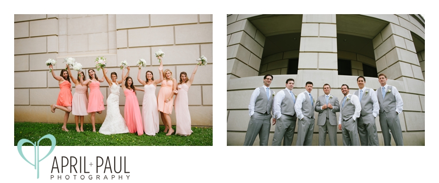 Bridal Party Photos in Jackson, MS at The Capitol Building
