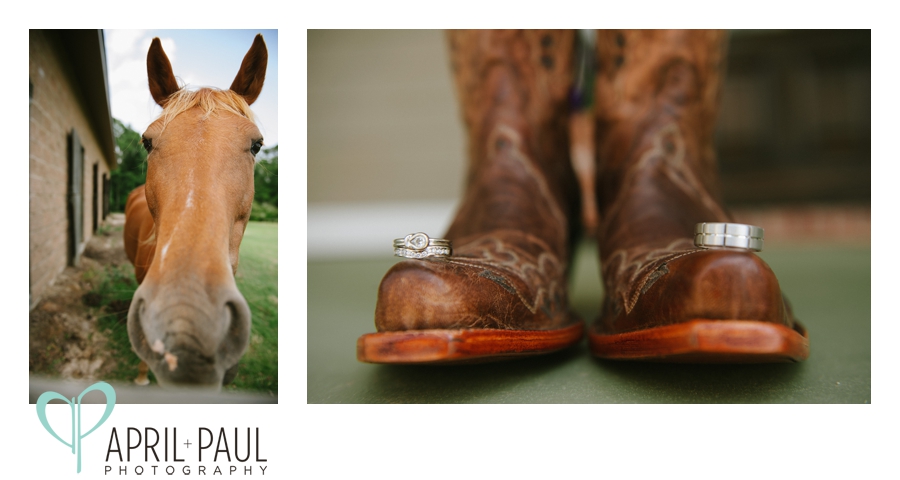 A horse and rings on cowboy boots in Hattiesburg, MS 