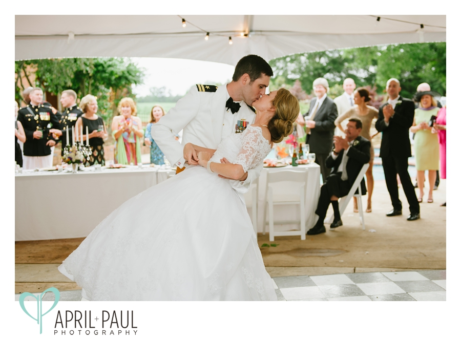 Bride and groom first dance at Oak Hill Stables in Oxford, MS