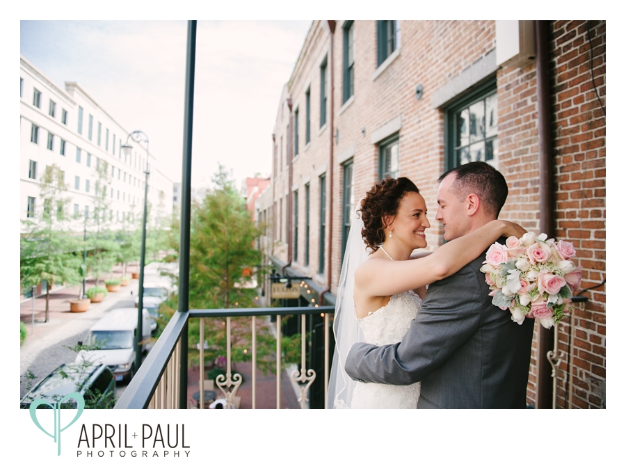 Wedding Photography on the balcony at The Chicory Wedding in New Orleans