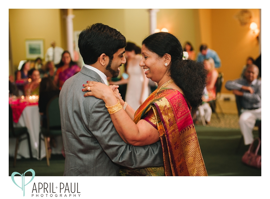Groom and Mother dance at Indian wedding at Southern Oaks