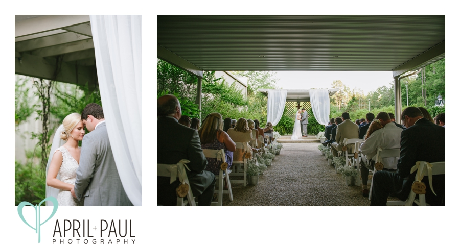 Romantic Wedding Ceremony at Southern Oaks in Hattiesburg, MS