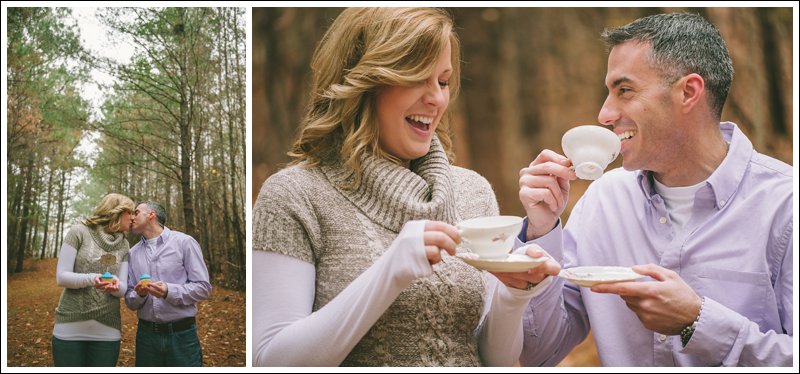Alice in Wonderland Tea Party themed engagement photography